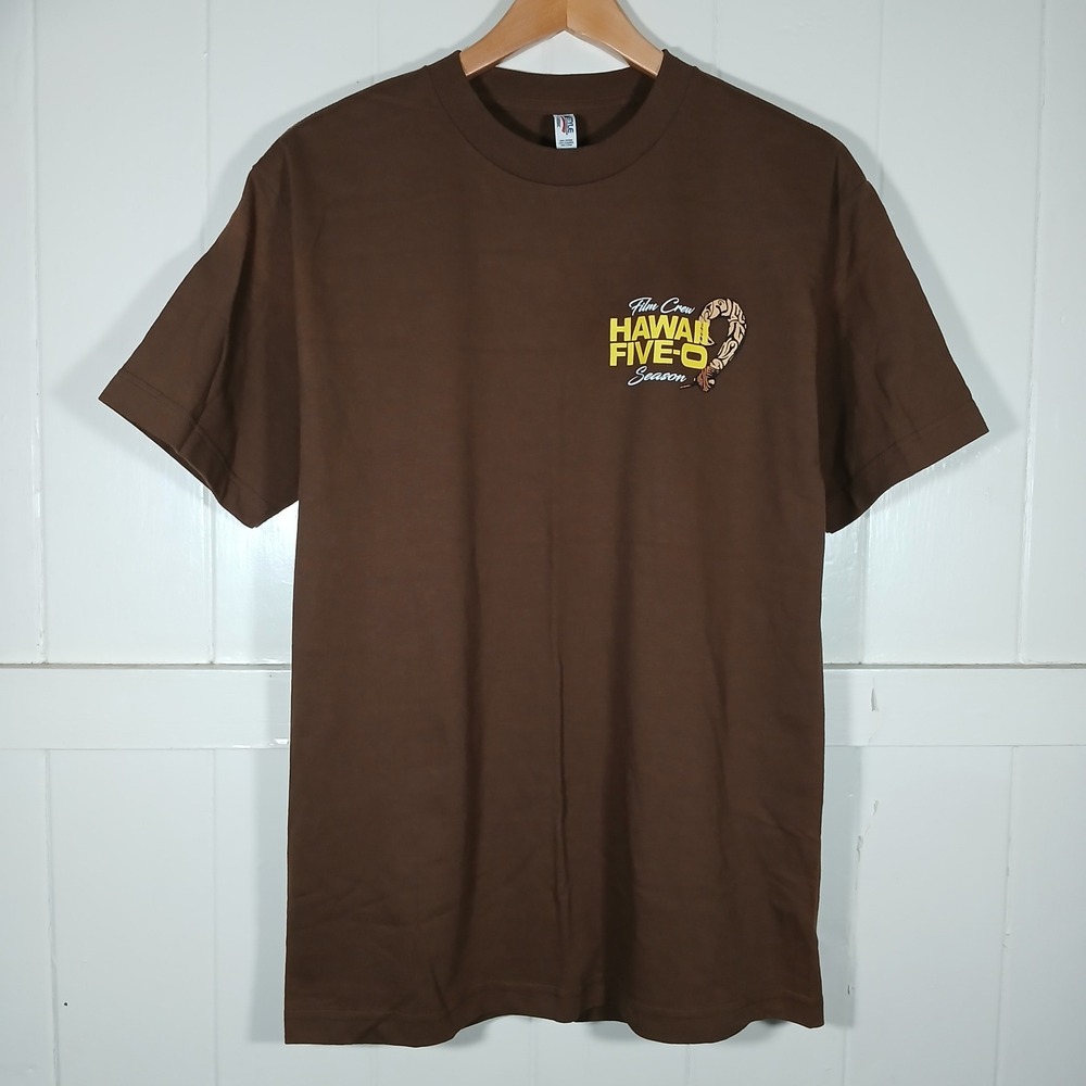 Hawaii Five-0 Film Crew Season 9 T-Shirt Mens Medium Brown Graphic Tee Alstyle